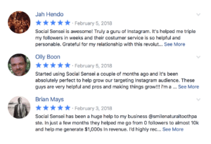 Facebook Testimonials